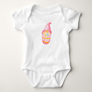 Body Enfant rose Gnome Girl Aquarelle