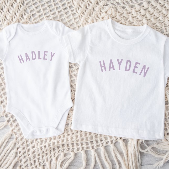 Body Enfants Nom personnalisé Tee | Lilac (Créateur téléchargé)