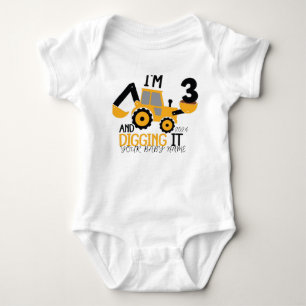 Body Enfants Trois 3 ans 3e Anniversaire Construction G