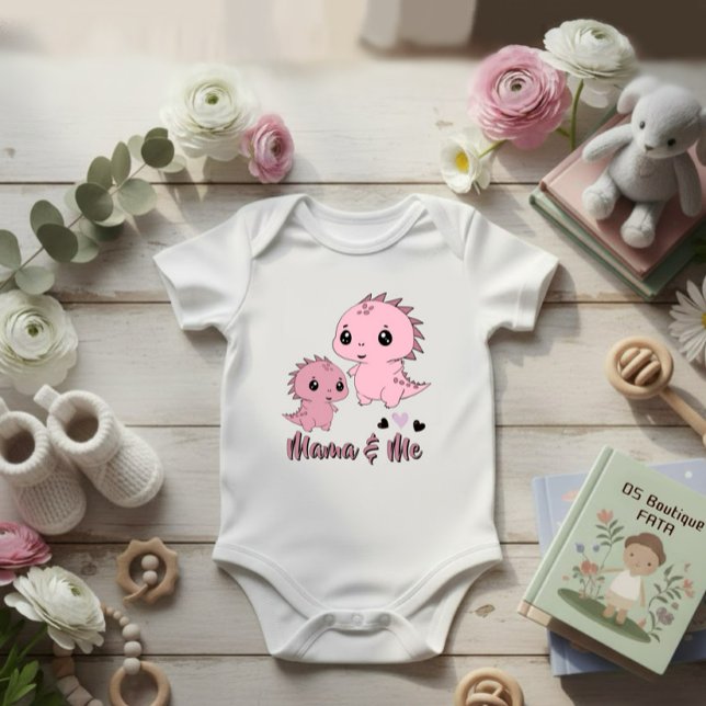 Body Ensemble bébé mignon en rose "Maman et moi" avec d (Créateur téléchargé)