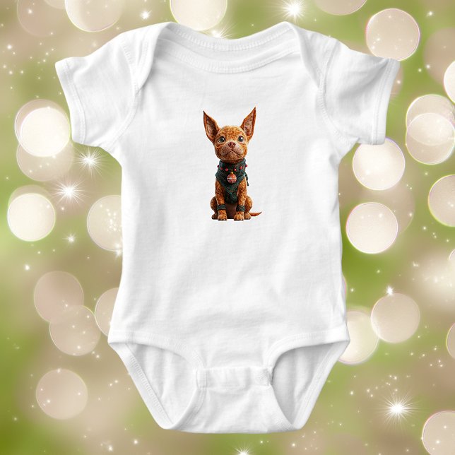 Body Ensemble de naissance pour bébé "Bon chien de Noël (Créateur téléchargé)