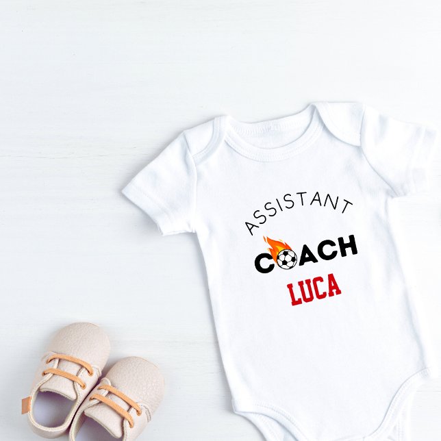 Body Entraîneur de soccer assistant personnalisé (Personalized Assistant Soccer Coach Baby Bodysuit)