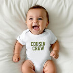 Body Équipage Cousin | Costume pour bébé pour enfants e<br><div class="desc">Vêtements imprimés personnalisés avec le graphique "Cousin Crew" ou tout autre texte personnalisé. Utilisez les outils de conception pour modifier les polices de texte et les couleurs ou ajouter vos propres photos pour créer un modèle de t-shirt personnalisé. Faites votre choix parmi une grande variété de t-shirts, de débardeurs et...</div>
