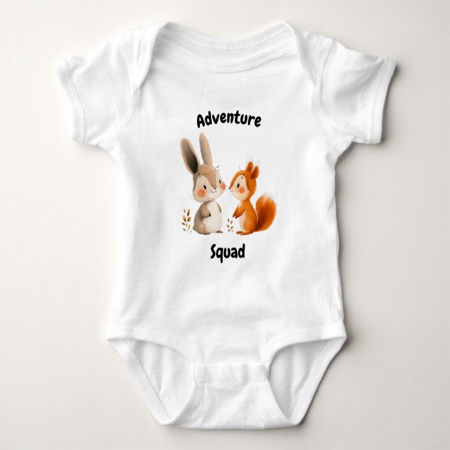Body Équipe d'aventure Lapin et Écureuil - Amis Mignons (Devant)