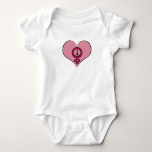 Body Équipement féministe de bébé de coeur de