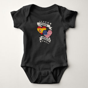 Body Espagnol Amérique Drapeaux cardiaques Espagne Amér