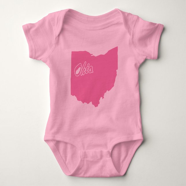 Body État De L'Ohio Forme Bodysuit Bébé (Devant)