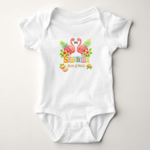 Body État d'esprit Sunshine Flamant Fleurs Tropicales