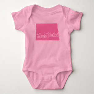 Body État Du Dakota Du Nord Forme Bodysuit Bébé