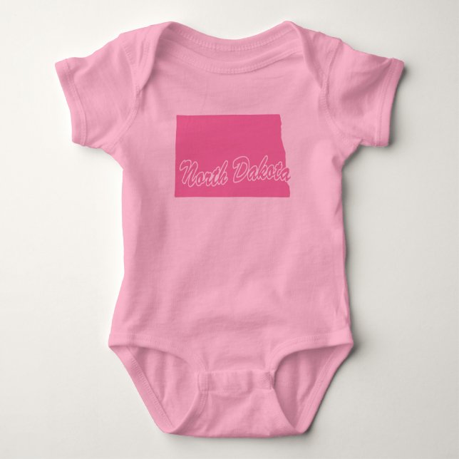 Body État Du Dakota Du Nord Forme Bodysuit Bébé (Devant)