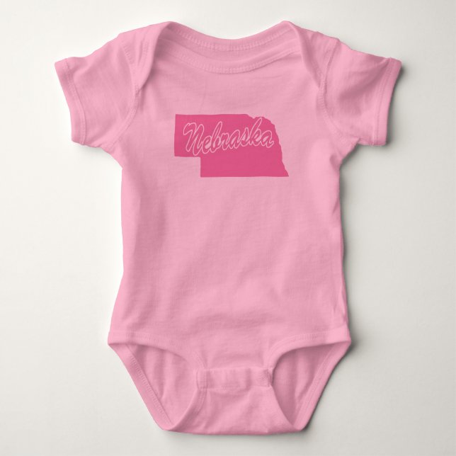 Body État Du Nebraska Forme Bodysuit Bébé (Devant)