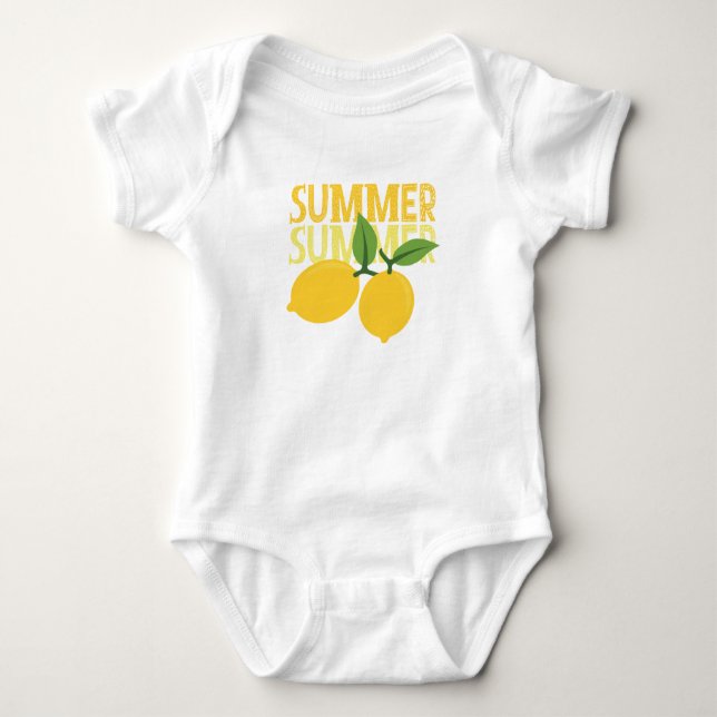 Body Été, Citron, Tenue Pour Bébé, (Devant)