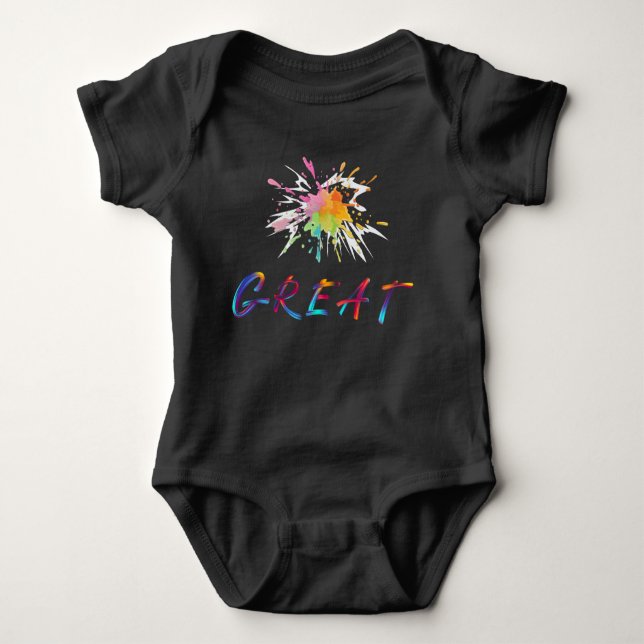 Body Été mignon Multicolor Splash Bébé & Enfants (Devant)