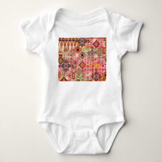 Body Ethnic Digital Abstrait Motif sans fil (Devant)