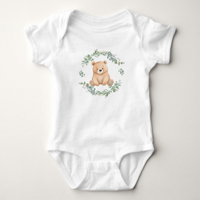 Body Eucalyptus Aquarelle bébé Ours (Devant)