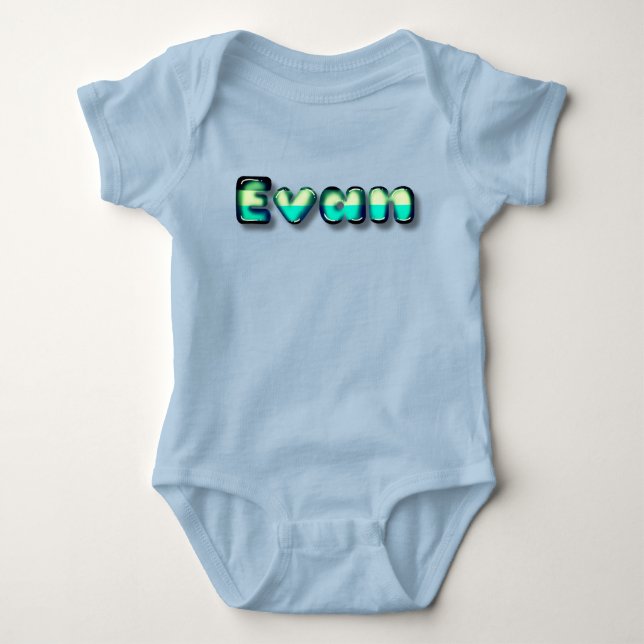 Body Evan nom bébé kawaii lettres 3d (Devant)