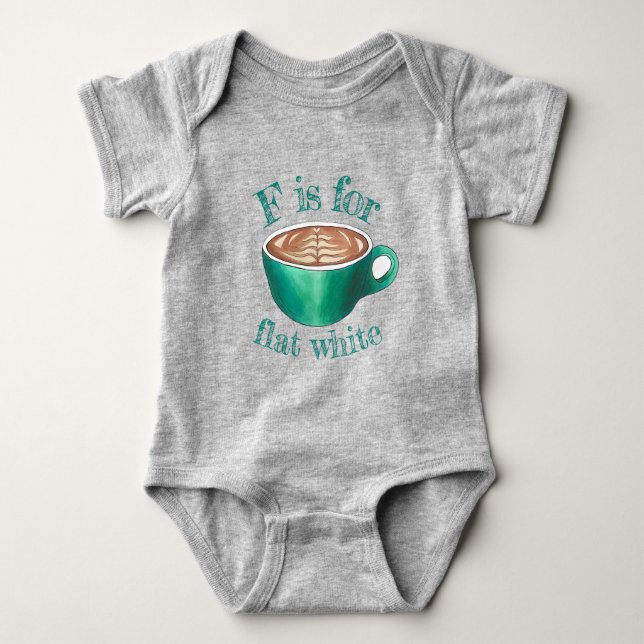Body F est pour plat blanc latte Cappuccino Coffee Cup (Devant)