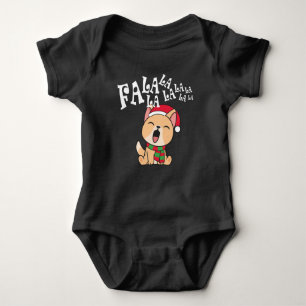 Body Fa La La La Christmas Chien Singiing Baby Bodysuit