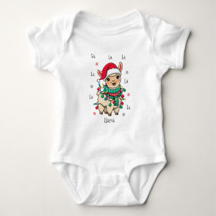Body Fa La La Lama Bébé – Llama de Noël Drôle
