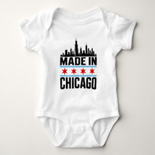Body Fabriqué à Chicago Vintage Skyline Fierté de la vi