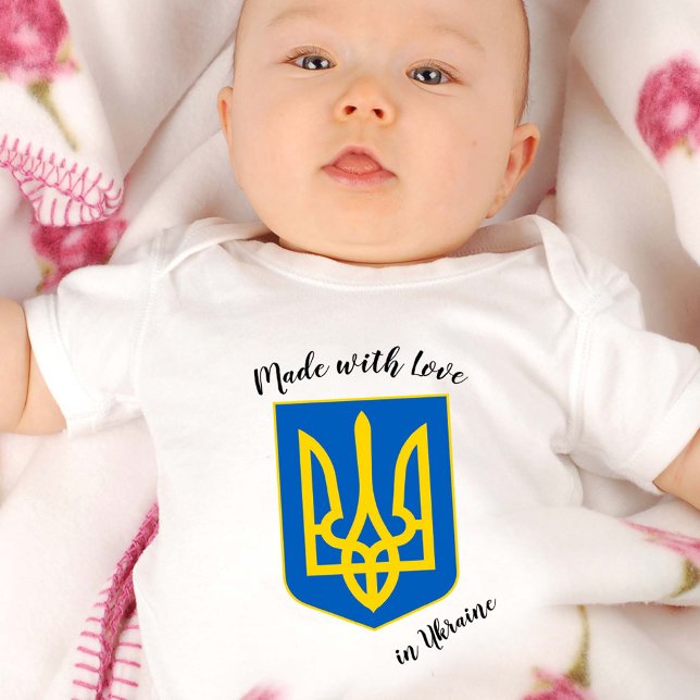 Body Fabriqué avec amour en Ukraine / drapeau ukrainien (Créateur téléchargé)