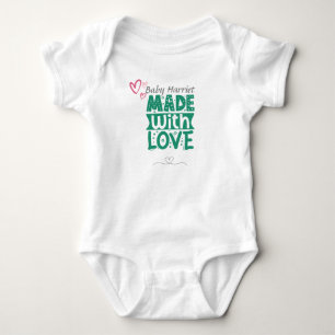 Body Fabriqué avec amour - nom de la personnaliser