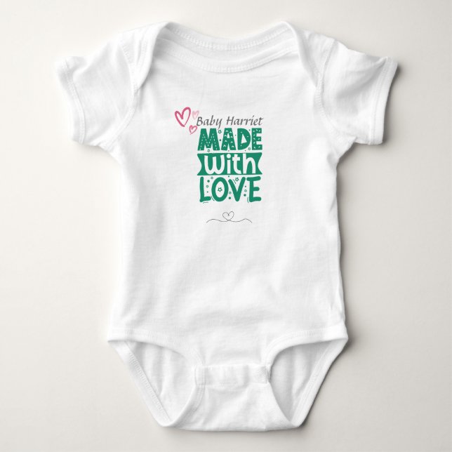 Body Fabriqué avec amour - nom de la personnaliser (Devant)