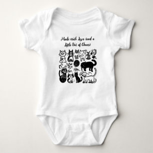 Body Fabriqué avec l'amour et le chaos" Funny Baby T-Sh