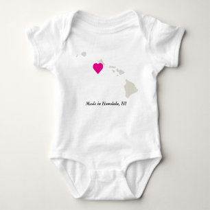 Body Fabriqué Sur Mesure À Hawaii State Love Baby Tee
