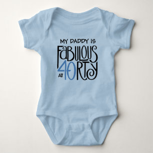 Body Fabulous 40 T-shirt Bébé bleu noir