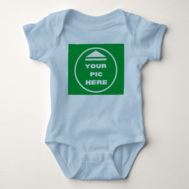 Body FACILE ! Bodysuit Baby Jersey - Bleu clair - Custo (Devant)
