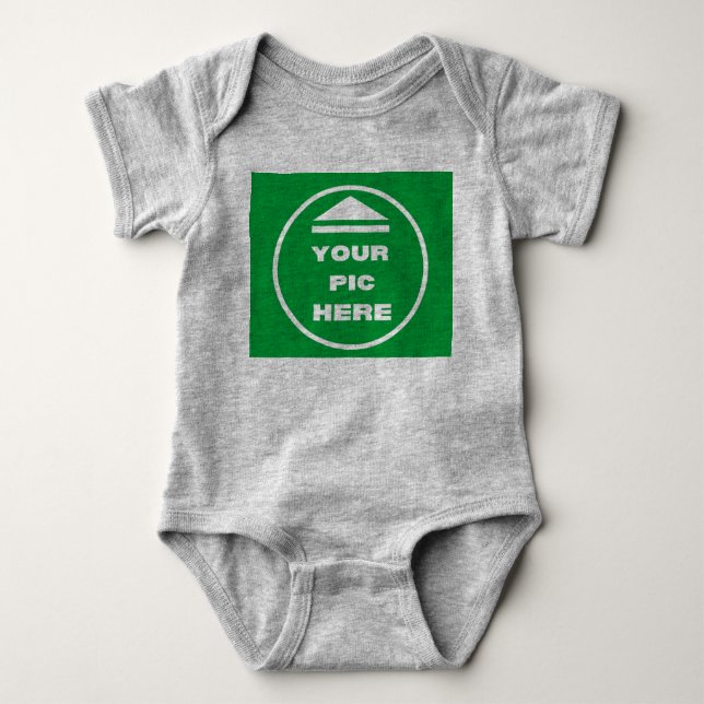 Body FACILE ! Bodysuit Baby Jersey - Heather Grey - Cus (Devant)