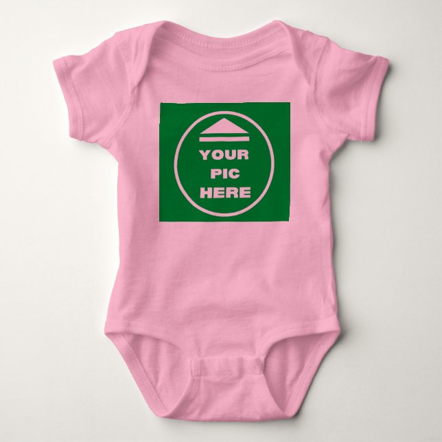 Body FACILE ! Bodysuit Baby Jersey - Rose- Custom (Devant)