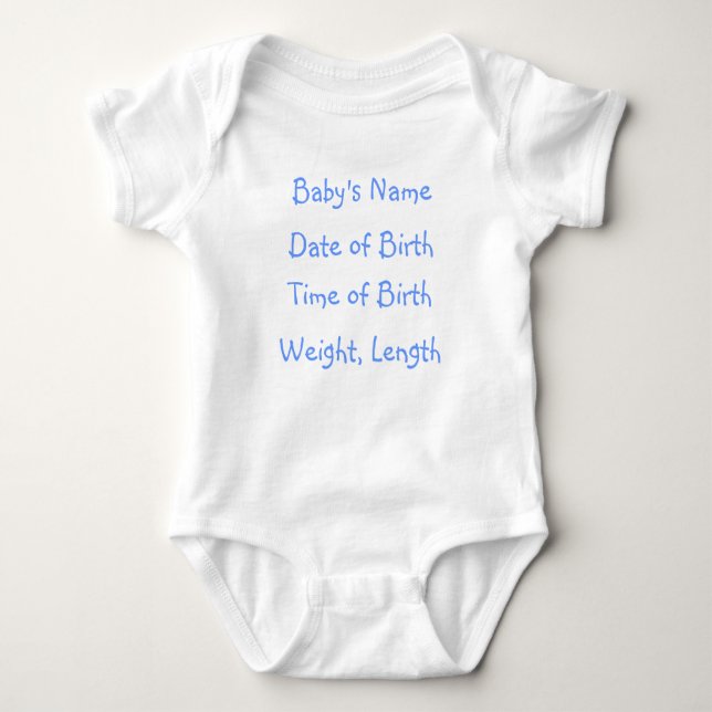 Body Faire-part de naissance Onsie ! (Devant)