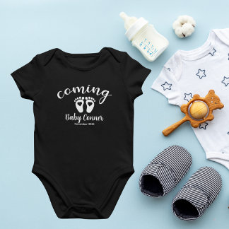 Body Faire-part des pieds bébé Date d'échéance Nom