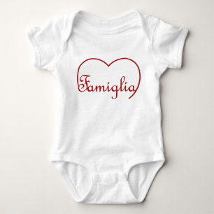 Body Famiglia Italien Coeur de famille Rouge