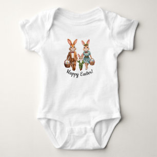 Body Famille de lapins de Pâques à la chasse aux œufs