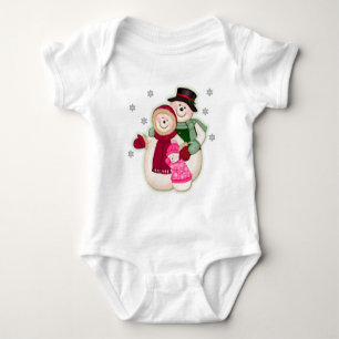 Body Famille de Snowman givré - rose
