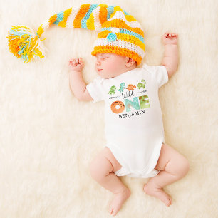 Body FAMILLE PERSONNALISÉE UN Dinosaure Premier anniver