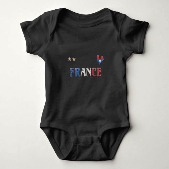 Body Fan de football France Chemise Française (Devant)