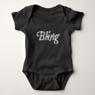Body Faux diamant sur noir Bling design Bib