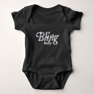 Body Faux diamants sur la conception de texte noire 'Bl