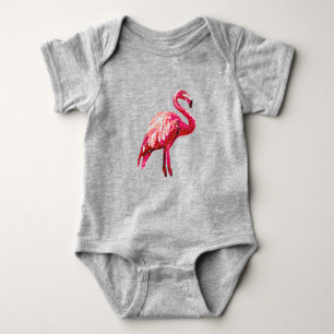 Body Faux Sequin Imprimé Flamant rose tropical Bébé d'o