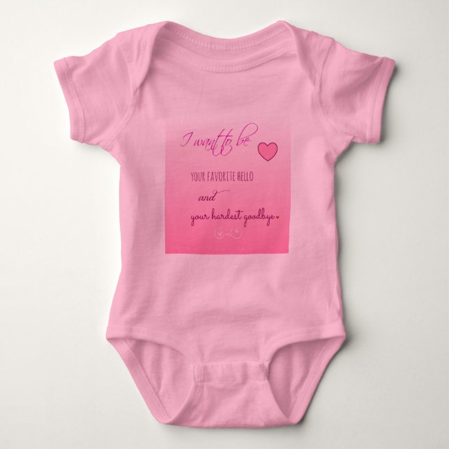Body "Favori Bonjour" Valentine bébé Jersey Sleeper (Devant)
