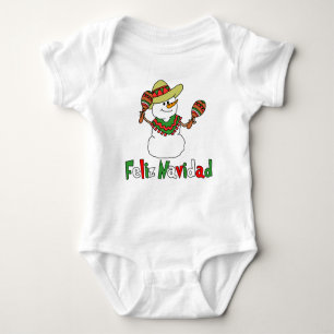 Body Feliz Navidad Dessin Snowman Sombrero Maracas