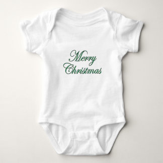 Body Festive Merry Christmas Script in Green Glitter
