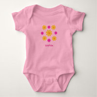 Fête de bébé fleurs de printemps roses personnalis