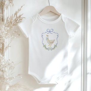 Body Fête de bébé Silly Goose Blue bow Crest