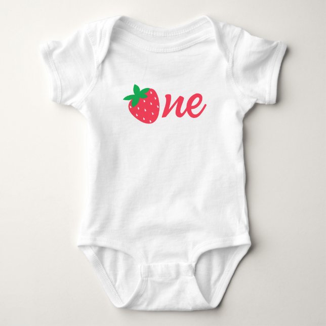 Body Fête de naissance de bébé Strawberry Berry First 1 (Devant)