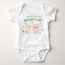 fêter le premier jour de maman t-shirt bébé